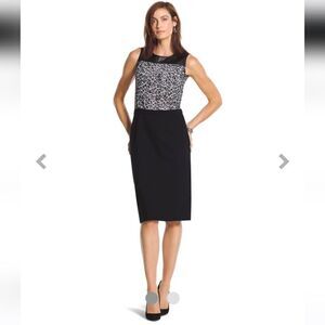 Chico's Hailey Blocked Animal Print Dress Size Chico's 1.5 or 10 or M